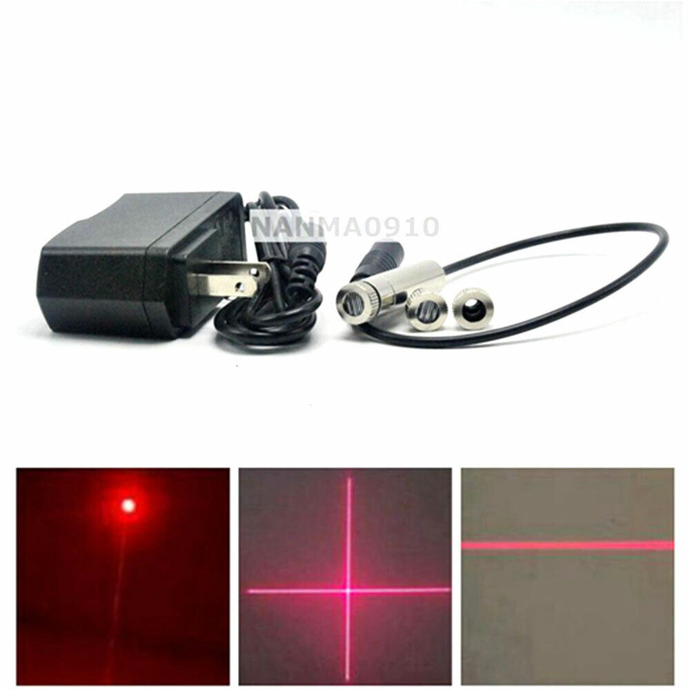 Diode Laser Module - Dot/Line/Cross Focusable 650nm 50mw โมดูลเลเซอร์ไดโอดเลเซอร์สีแดงพร้อมแหล่งจ่ายไฟ 5V