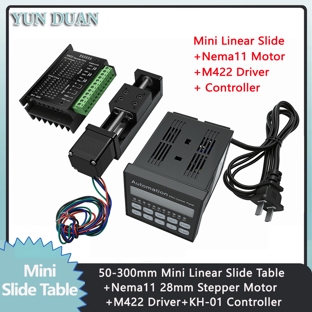 Stepper Driver Cnc - รางเลื่อนแบบ T-type ขนาด 50-300 มม. พร้อมชุดควบคุมมอเตอร์สเต็ปเปอร์