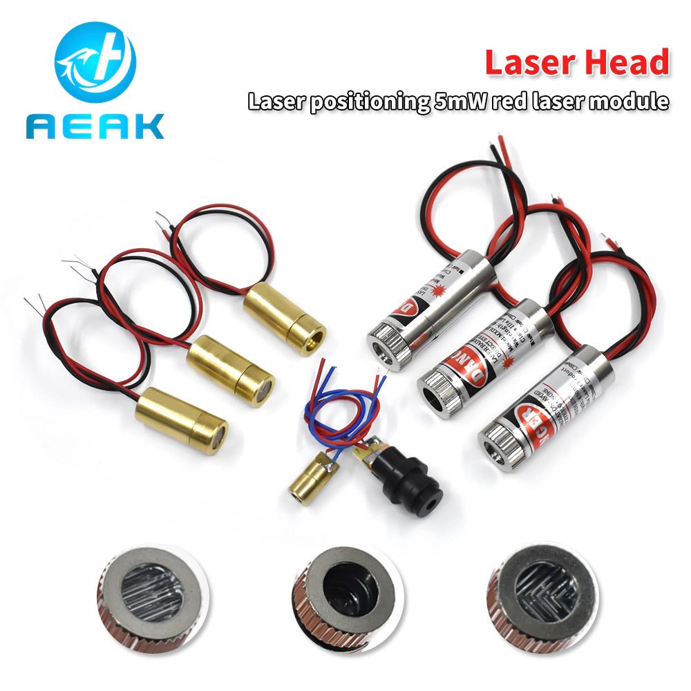 Industrial Laser Head - คุณภาพสูงเลเซอร์สายสีแดง5MW 650nm ปรับโฟกัสเลเซอร์5V เกรดอุตสาหกรรม P0.05