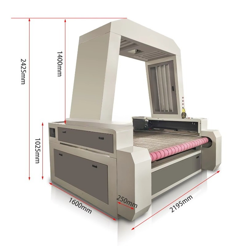 Industrial Laser Fabric Cutter - เครื่องตัดเลเซอร์กล้อง CCD 1610 / เครื่องตัดเลเซอร์ผ้าแบบป้อนอัตโนมัติ /