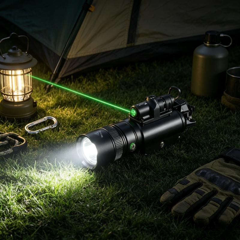 Industrial Green Laser - อุปกรณ์เสริมไฟส่องสว่าง X400U Alloy พร้อมเลเซอร์สีแดง-เขียวปรับได้ สำหรับการปรับแต่งและสะสมโมเดล G17