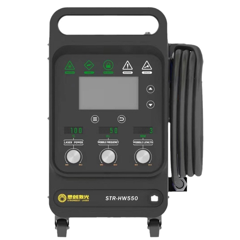 Industrial Handheld Laser Welder - เครื่องเชื่อมเลเซอร์อุตสาหกรรม STR-HW550 1500W - ระบบแบบมือถือระบายความร้อนด้วยสารทำความเย็นสำหรับงานหนัก สำหรับเหล็ก