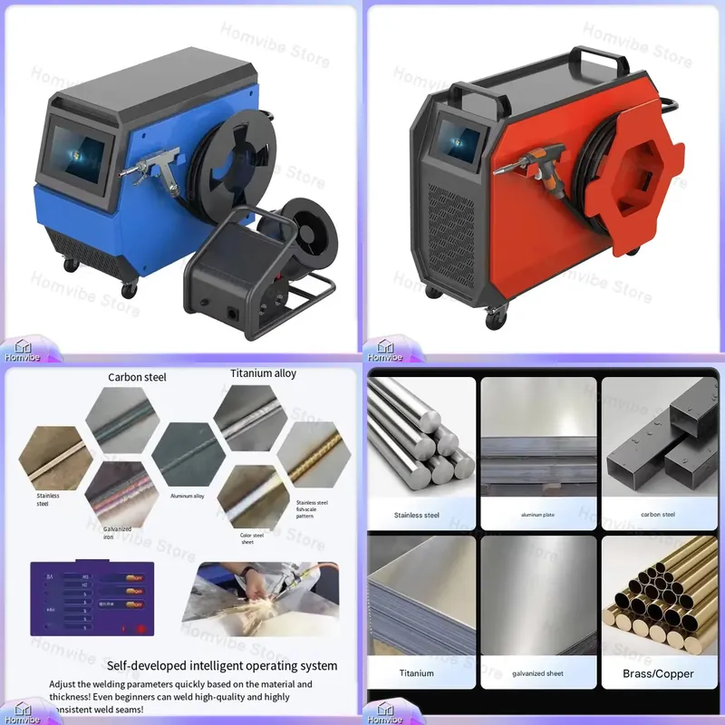 Industrial Handheld Laser Welder - เครื่องเชื่อมเลเซอร์แบบพกพา 4 in 1 ระบายความร้อนด้วยอากาศ สำหรับงานเชื่อมโลหะ