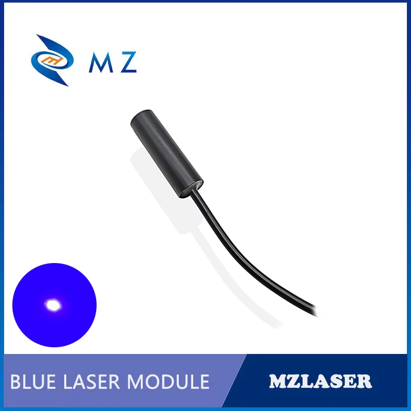 Industrial Laser Supply - โมดูลเลเซอร์ไดโอดจุดสีน้ำเงินขนาดเล็กขนาดกะทัดรัด 450 นาโนเมตร 10 มิลลิวัตต์ 3V