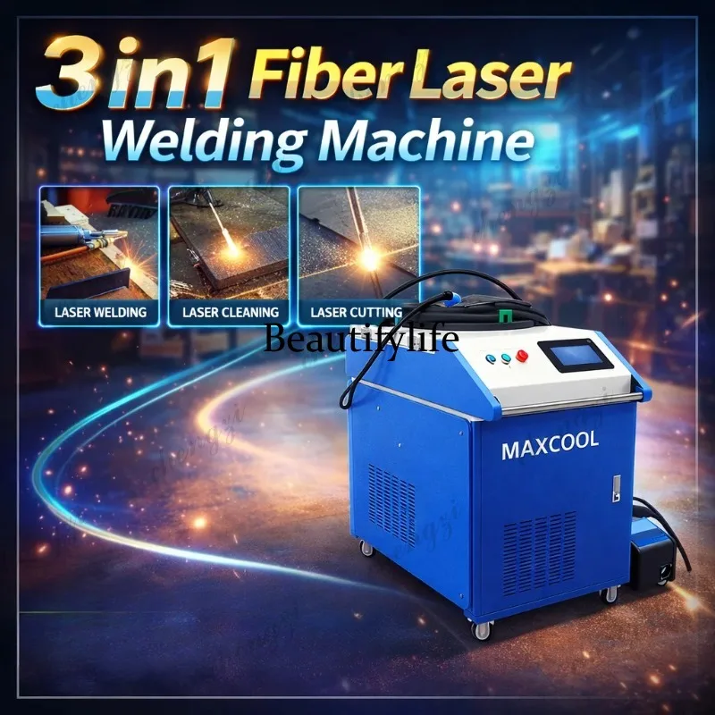 Fiber Laser Cutting Machine - เครื่องเชื่อมไฟเบอร์เลเซอร์แบบมือถือ f182 3000W และเครื่องทำความสะอาดและตัดด้วยเลเซอร์ พร้อมมอเตอร์ 3