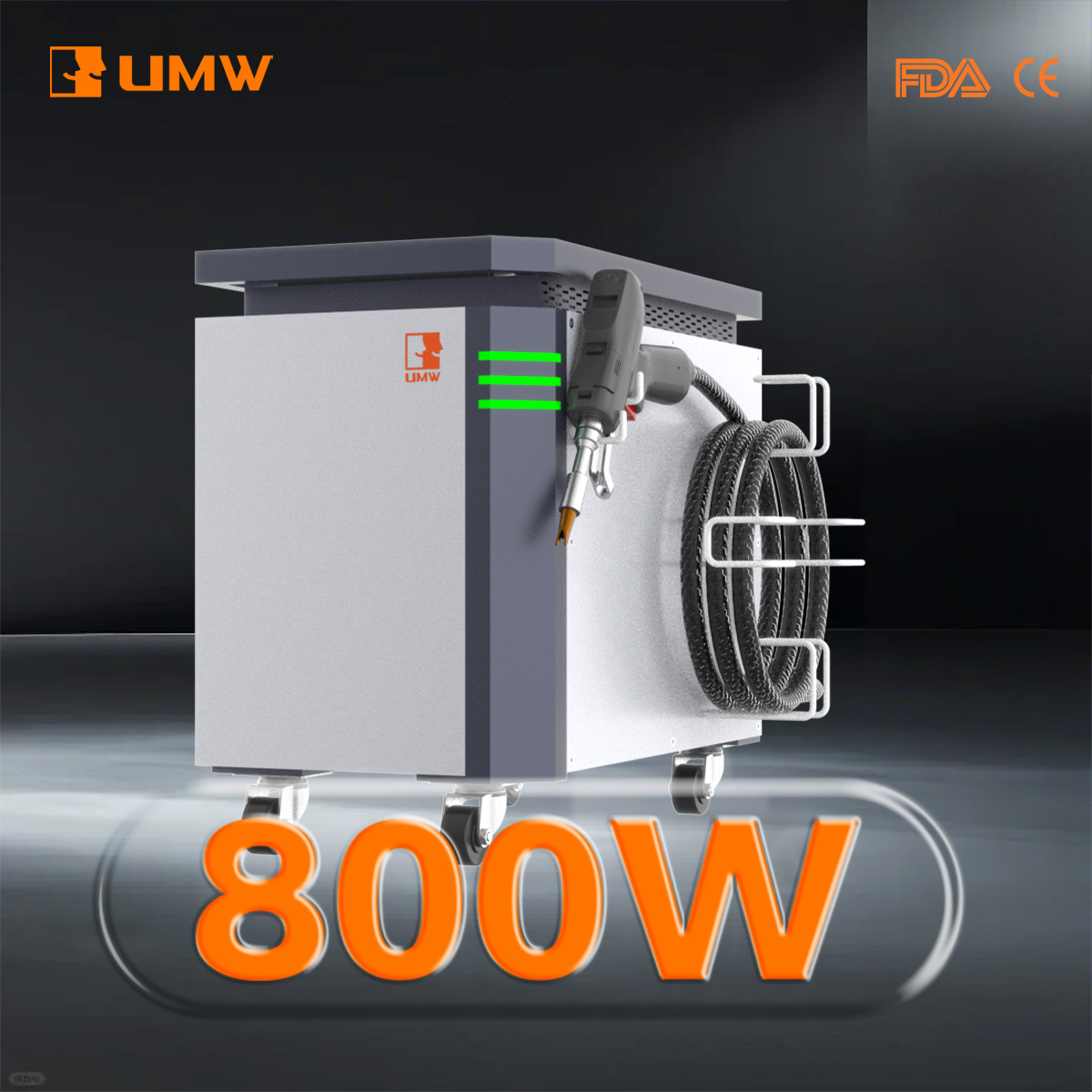 Industrial Handheld Laser Welder - เครื่องเชื่อมไฟเบอร์เลเซอร์แบบมือถือ 800W สำหรับงานอุตสาหกรรมโลหะ 4-in-1 พร้อมระบบทำความเย็นด้วยอากาศ สำหรับงานเชื่อม