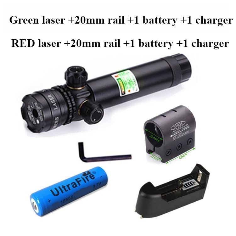 Industrial Green Laser - เลเซอร์สีแดงและสีเขียว ปรับได้ขึ้น ลง ซ้าย และขวา อุปกรณ์เล็งเลเซอร์พร้อมแบตเตอรี่และที่ชาร์จ