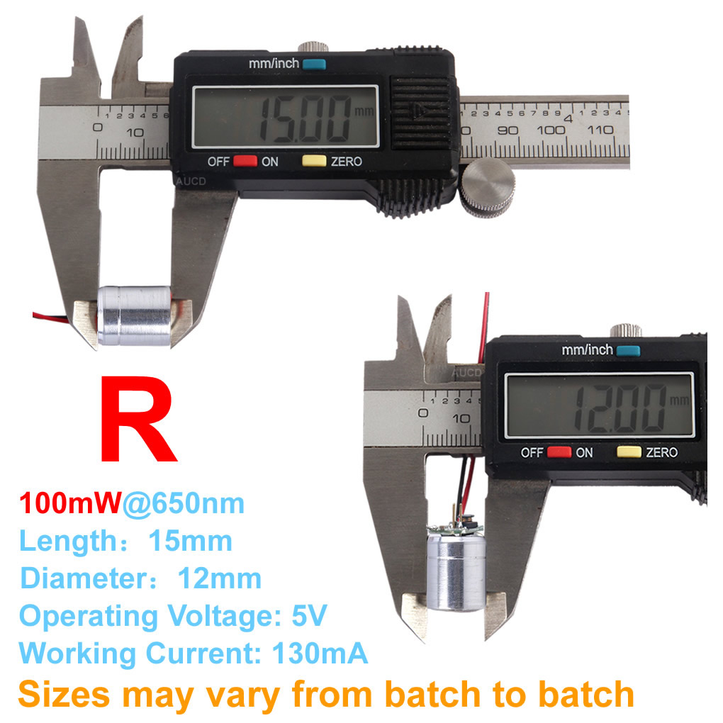 Φ12x15 มม. DC 5V สีแดง-100mW ส - Diode Laser Module บทวิจารณ์และราคา
