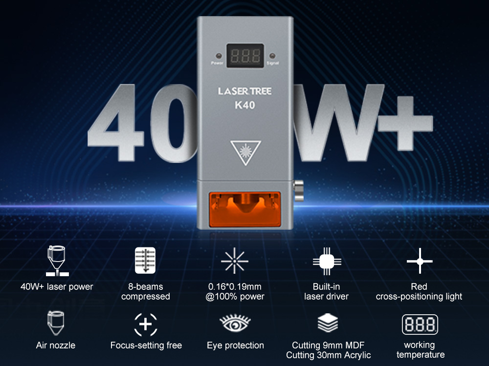 ชุดโมดูลเลเซอร์ไดโอดสีน้ำเงิน  - Diode Laser Module บทวิจารณ์และราคา