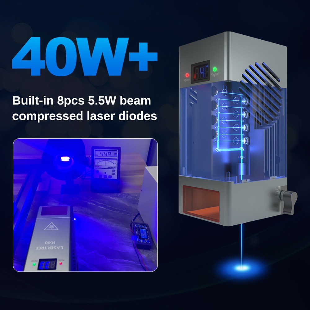 K40 44w โมดูลเลเซอร์สีน้ำเงิน  - Diode Laser Module บทวิจารณ์และราคา