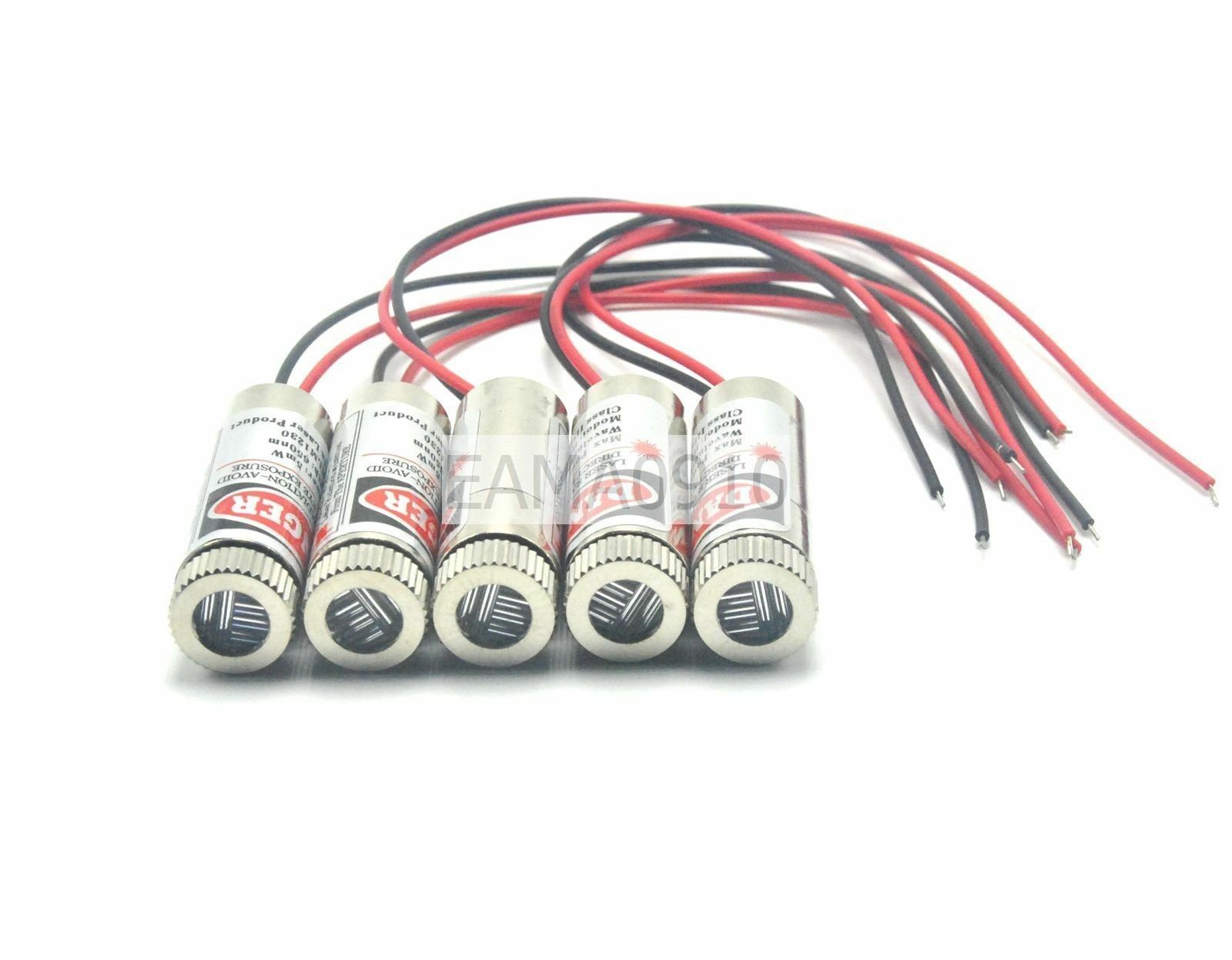 5ชิ้นโฟกัส3-5V 650nm 5MW โมดูล - Diode Laser Module บทวิจารณ์และราคา