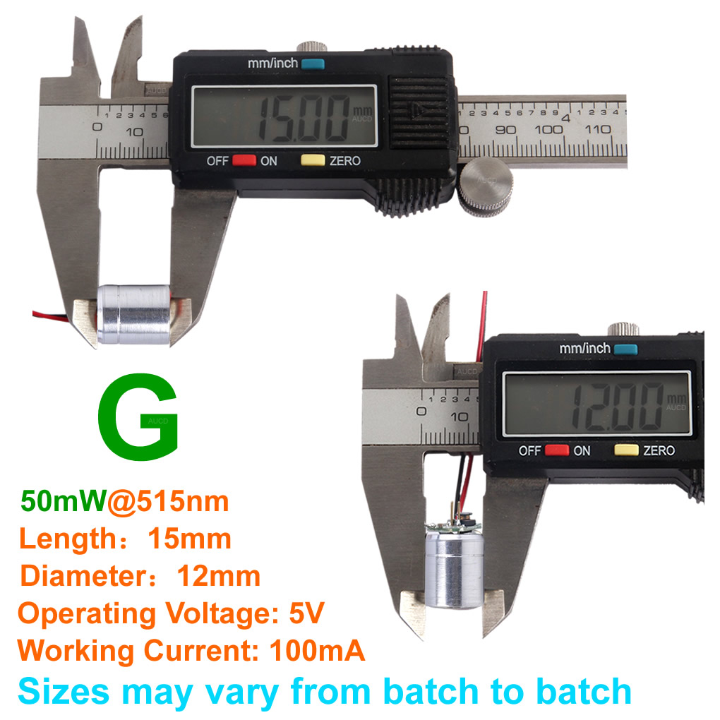 เส้นผ่านศูนย์กลาง 12x15 มม. DC - Diode Laser Module บทวิจารณ์และราคา