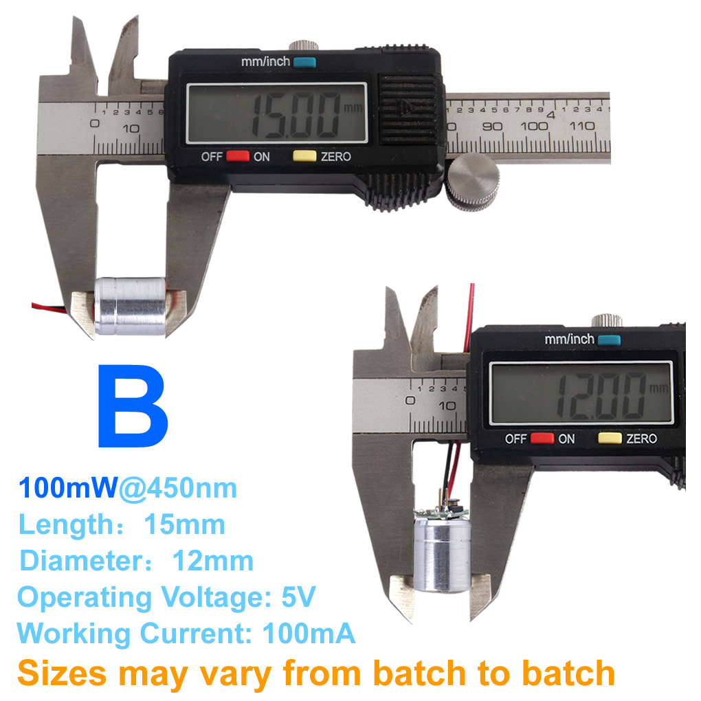 เส้นผ่านศูนย์กลาง 12x15 มม. DC - Diode Laser Module บทวิจารณ์และราคา