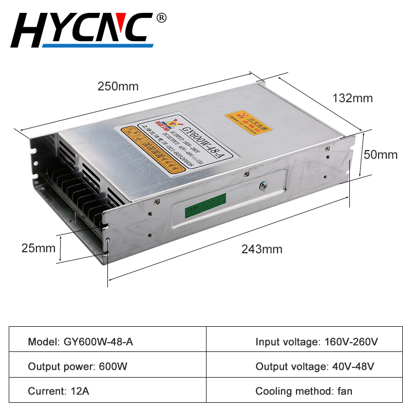 GY600W-48-A สวิทช์ไฟ 600W 12A  - Industrial Laser Supply บทวิจารณ์และราคา