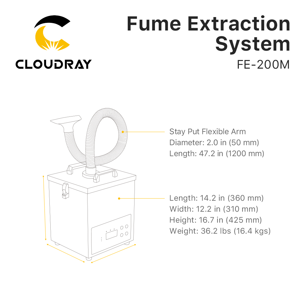 ระบบดูดควัน Cloudray รุ่น FE-2 - Fiber Laser Cutting Machine บทวิจารณ์และราคา